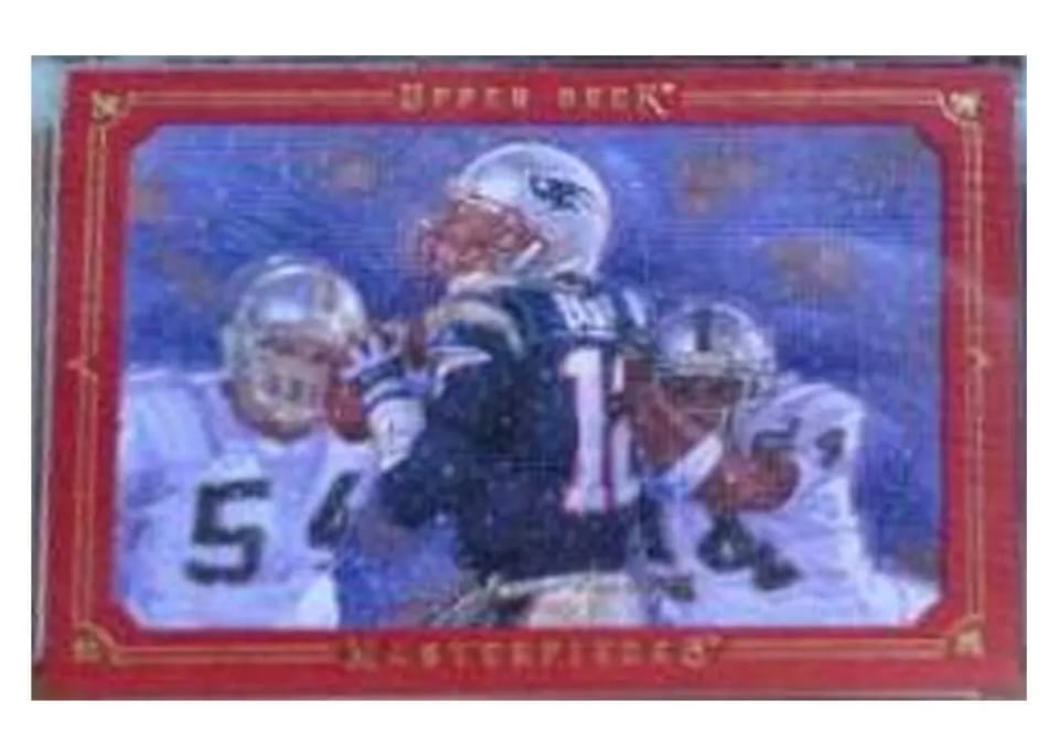 2008 Upper Deck Masterpieces Tom Brady Framed Red 199 #84 card