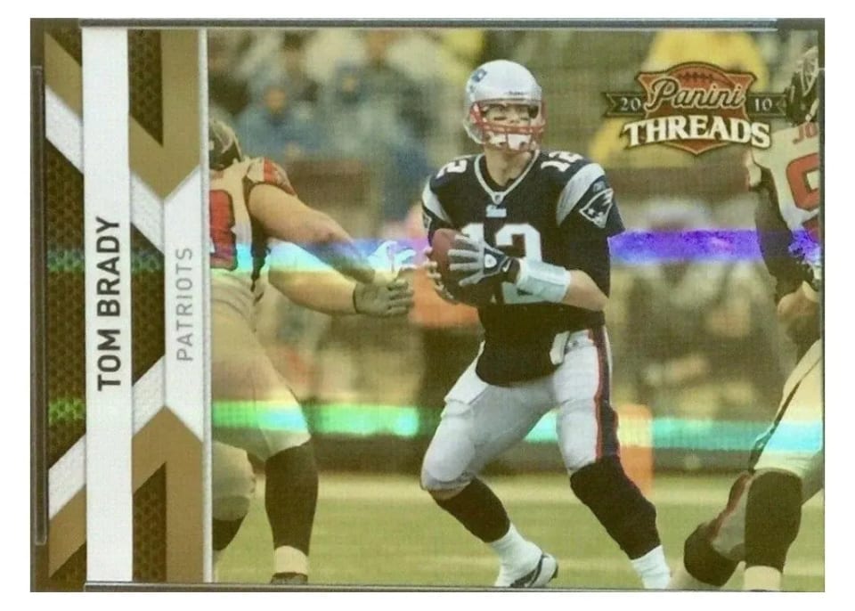 2010 Panini Threads Tom Brady Gold Holofoil #87