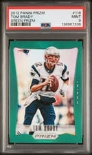 2012 Panini Prizm Tom Brady Green Prizm #116 card