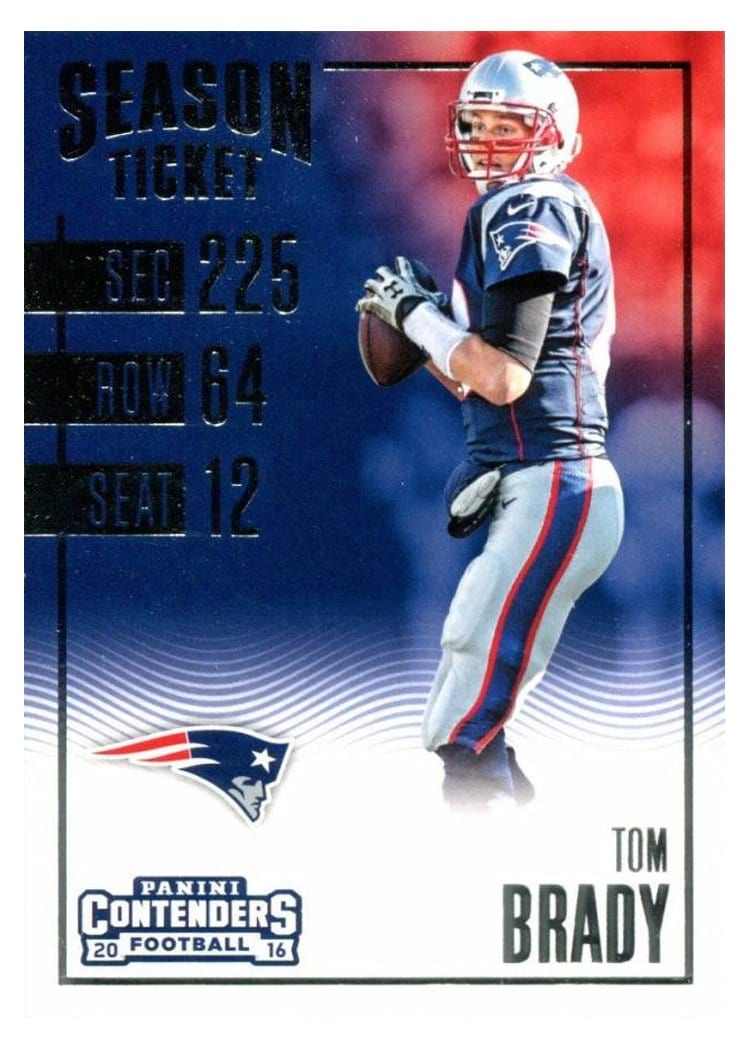 2016 Panini Contenders Base Set Tom Brady #58 card