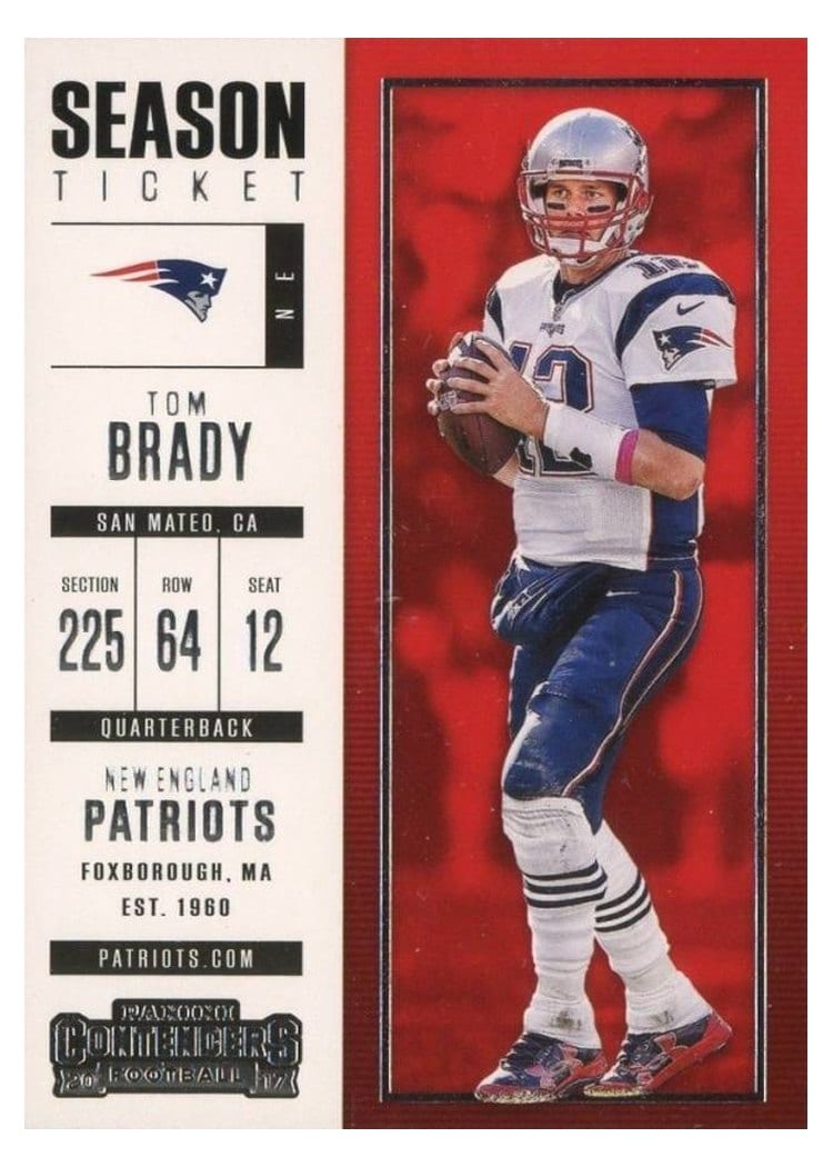 2017 Panini Contenders Base Set Tom Brady #95 card