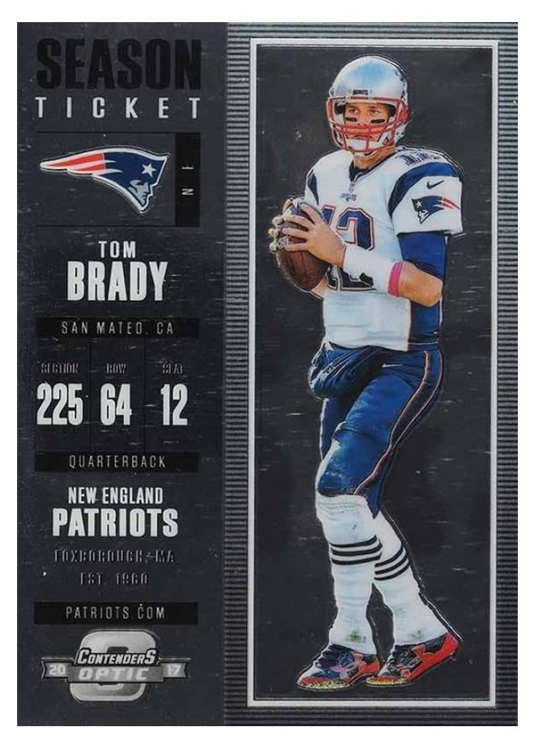 2017 Panini Contenders Optic Base Set Tom Brady #86 card