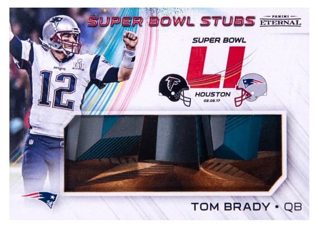 2017 Panini Eternal Super Bowl Stubs Tom Brady #PE-SB10 card