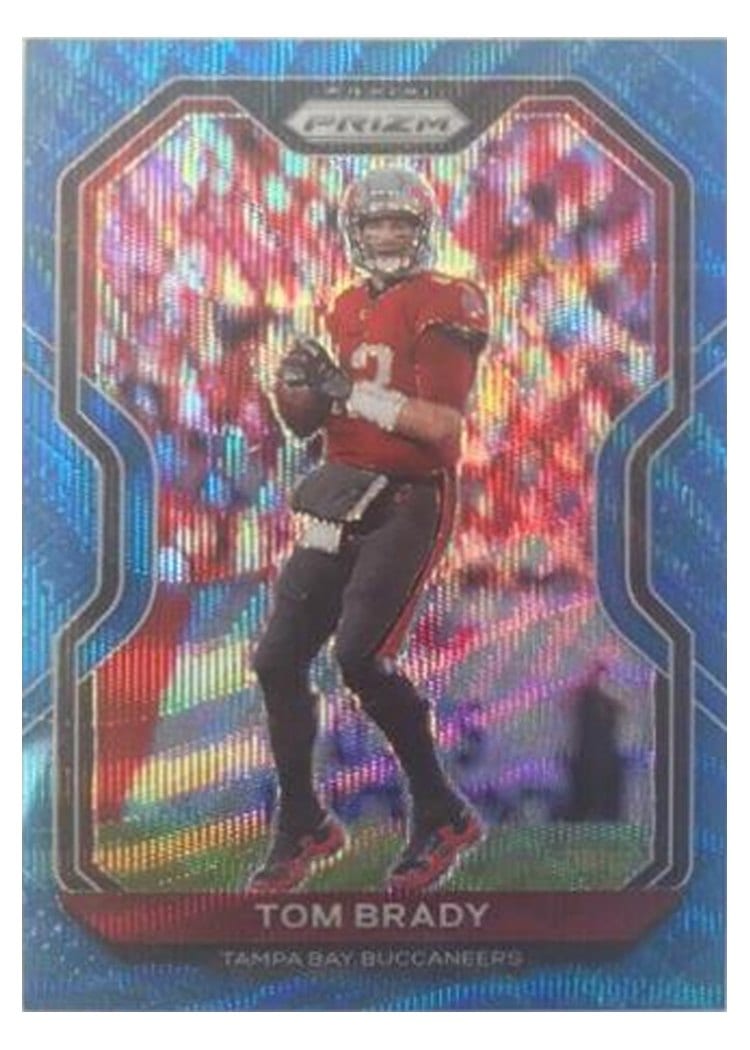2020 Panini Prizm Tom Brady Blue Wave #255 card