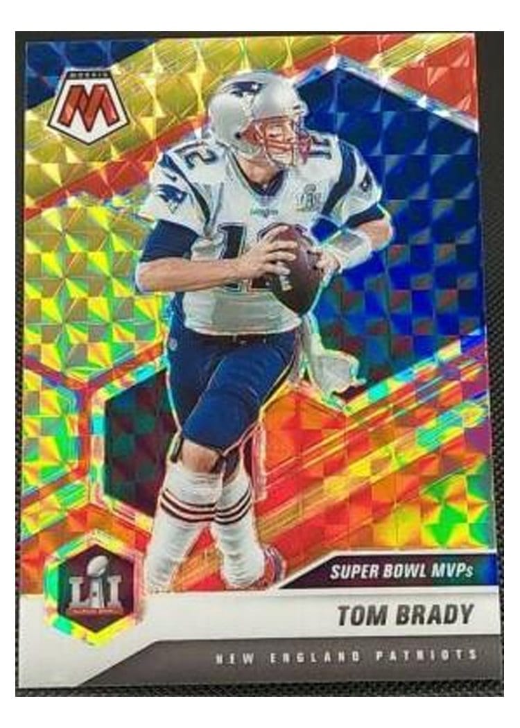 2021 Panini Mosaic Base Set Tom Brady Choice Fusion Red & Yellow #284 card