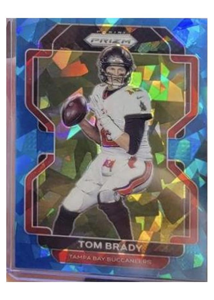 2021 Panini Prizm Tom Brady Blue Ice Prizm #294 card