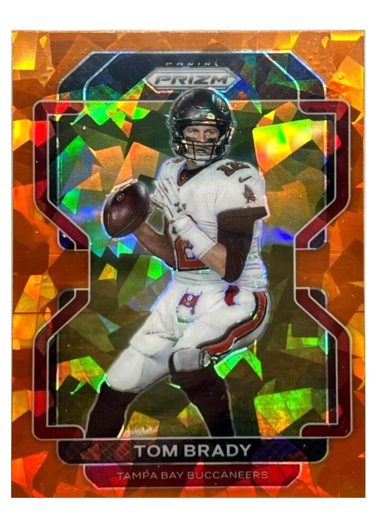 2021 Panini Prizm Tom Brady Orange Ice Prizm #294 card