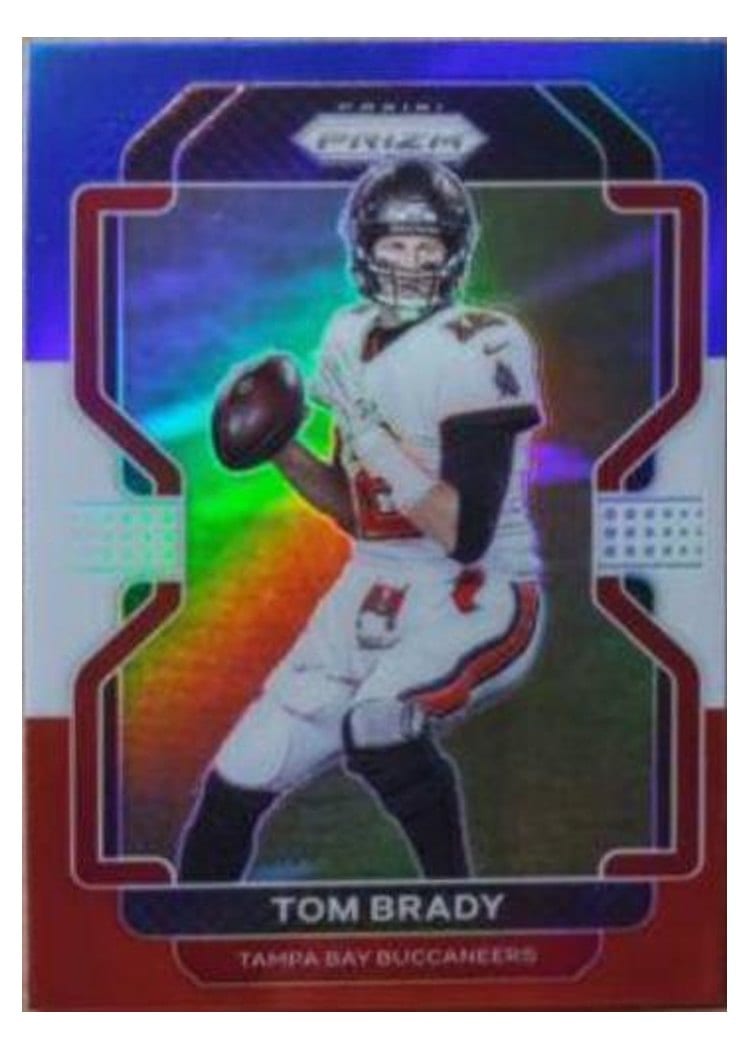 2021 Panini Prizm Tom Brady Red White and Blue Prizm #294 card