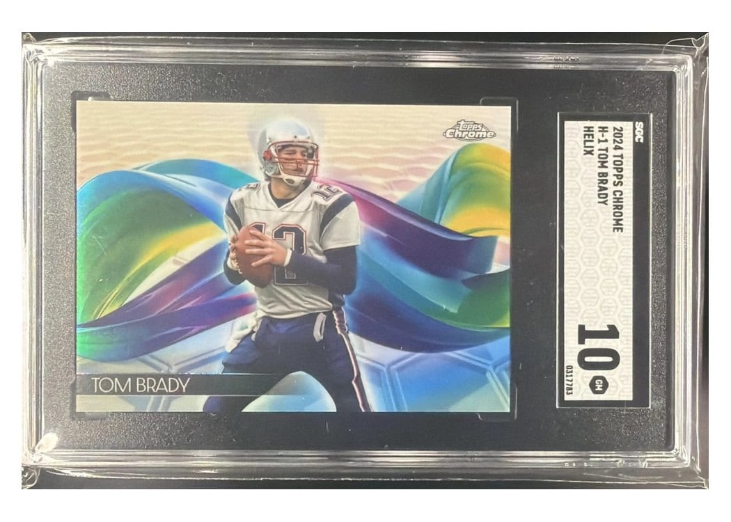 2024 Topps Chrome Helix Tom Brady #H-1 card