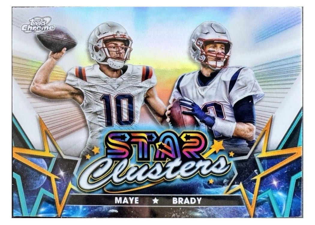 2024 Topps Cosmic Chrome Star Clusters Tom Brady / Drake Maye #SCL-14 card