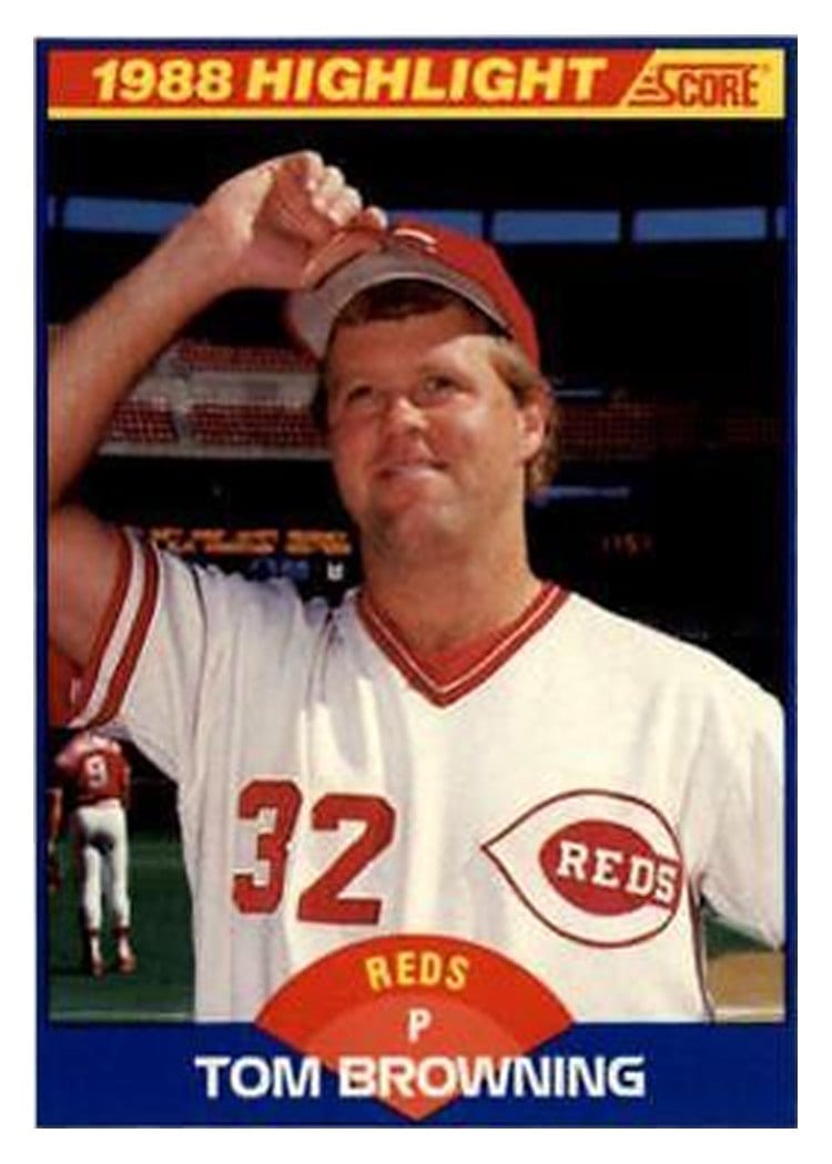 1989 Score Tom Browning #658 card