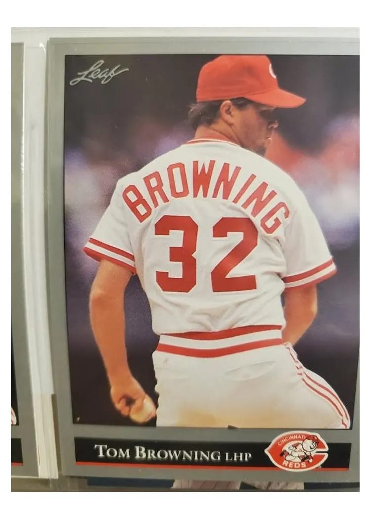 1992 Leaf Tom Browning #46 card