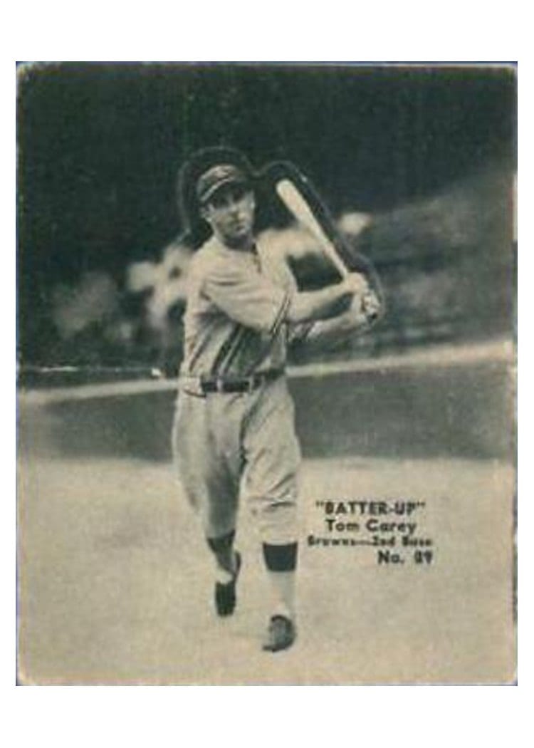 1934 Batter Up Tom Carey #89 card