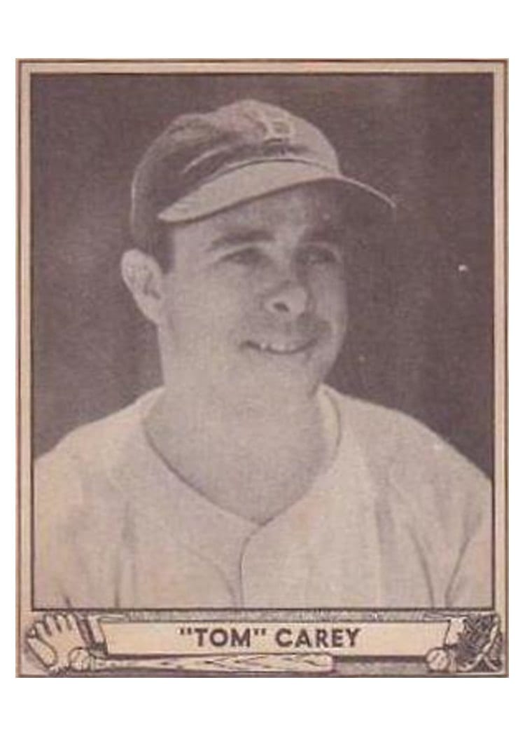 1940 Play Ball Tom Carey #39 card