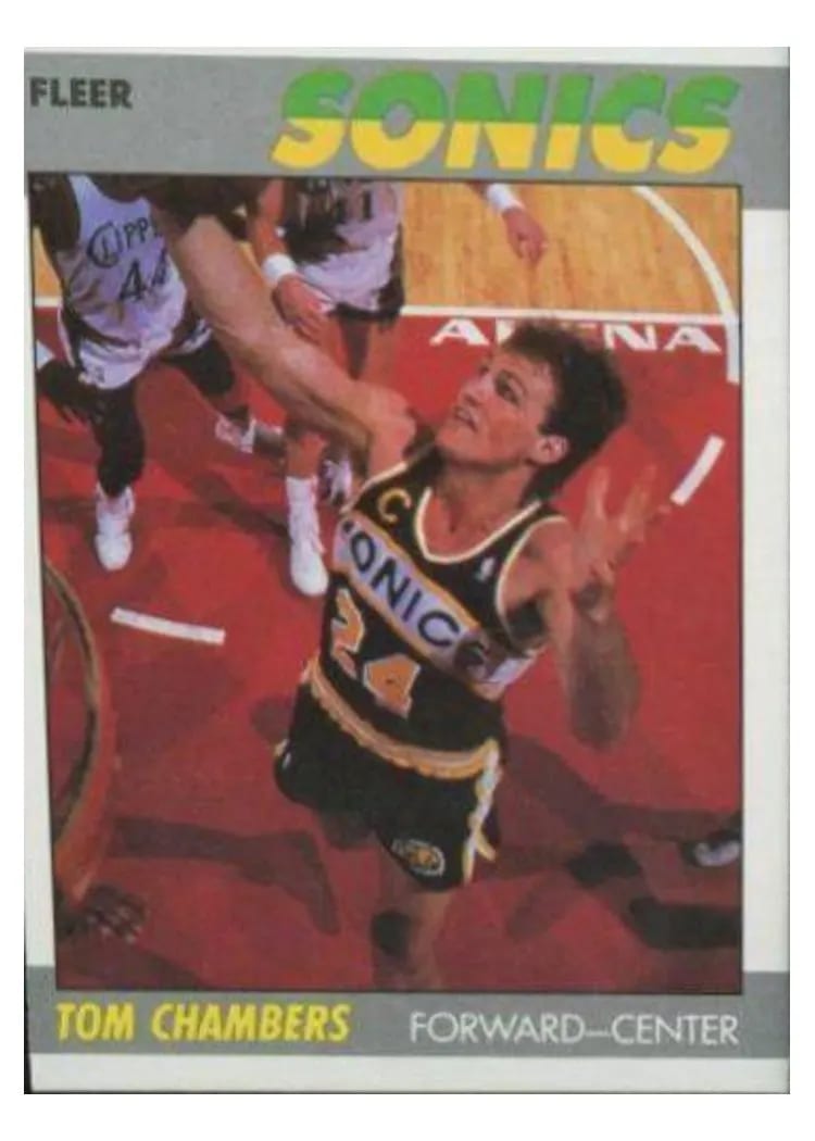 1987 Fleer Tom Chambers #19 card