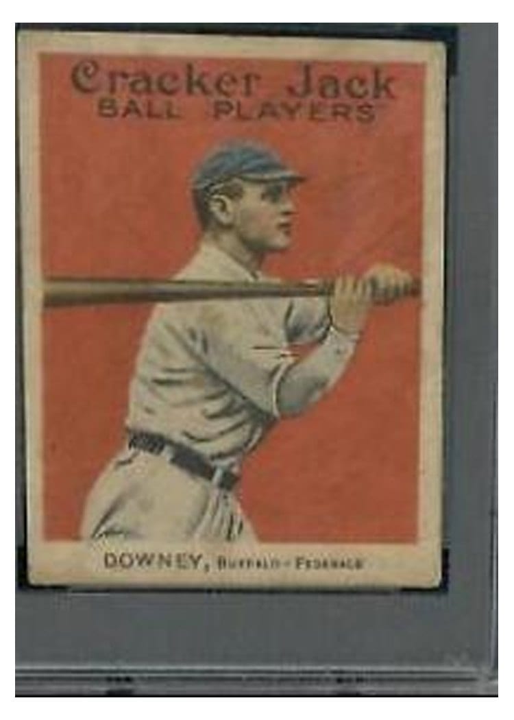 1914 Cracker Jack Tom Downey #107 card