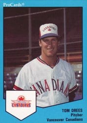 1989 ProCards FutureStars AAA Base Set Tom Drees #588 card