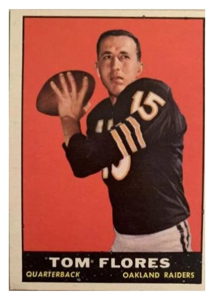 1961 Topps Tom Flores #186 card