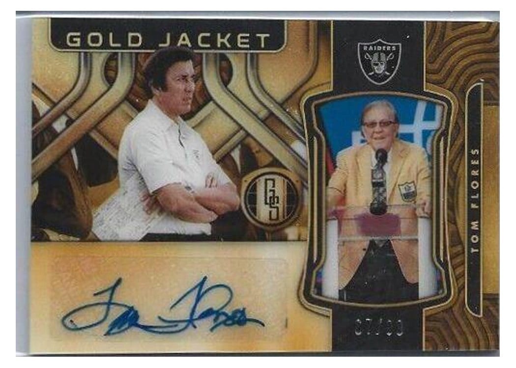 2022 Panini Gold Standard Gold Jacket Signatures Tom Flores #GJS-TFL card