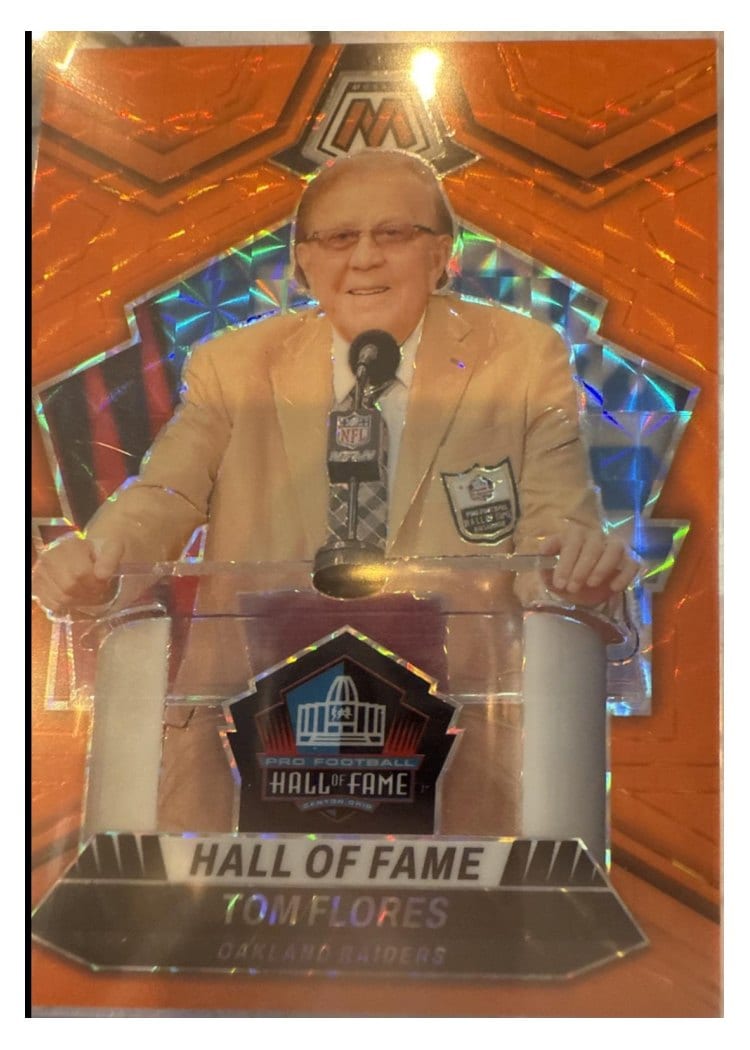 2024 Panini Mosaic Base Set Tom Flores Orange Fluorescent #297 card