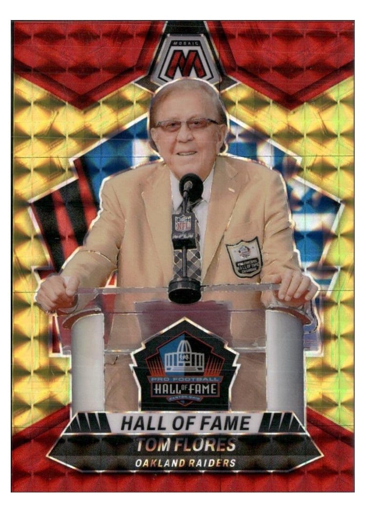2024 Panini Mosaic Base Set Tom Flores Fusion Red Yellow Choice #297 card