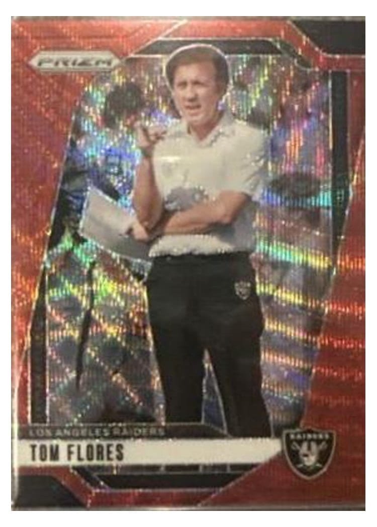 2024 Panini Prizm Base Set Tom Flores Red Wave #156 card