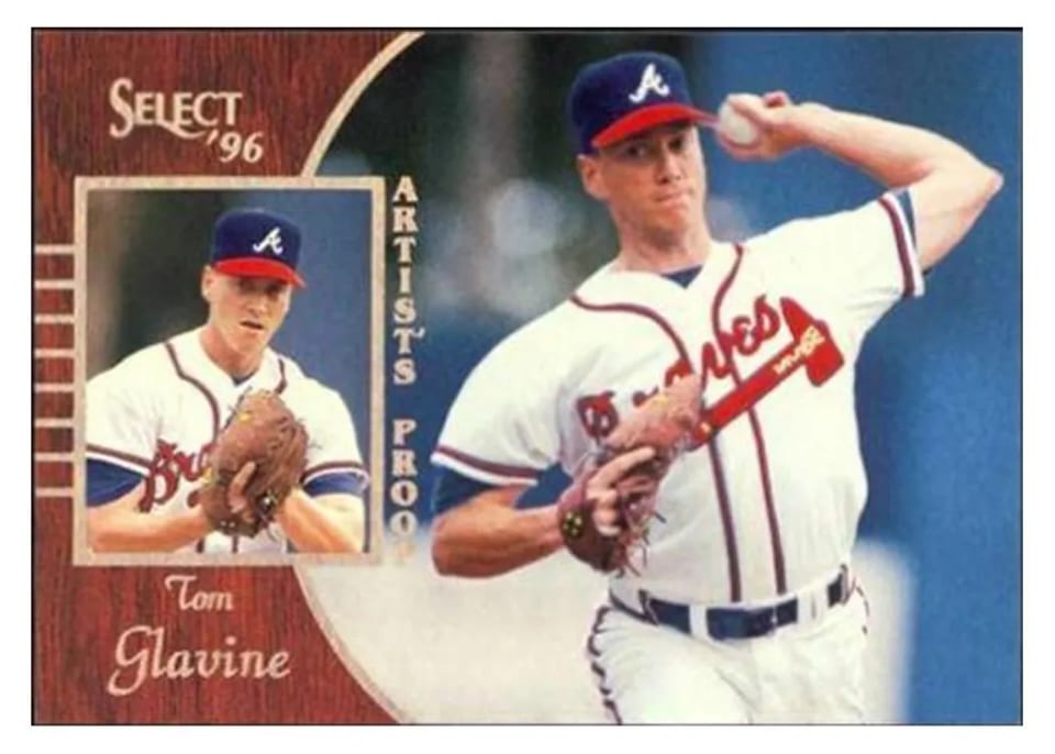 1996 Select Tom Glavine #94 card