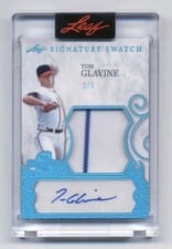 2025 Leaf Spectacular Baseball Signature Swatch Tom Glavine #SS-TG1 card