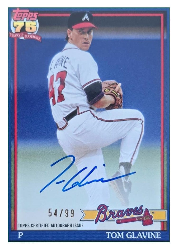 2026 Topps 1991 Topps Autographs Tom Glavine #91A-TG card