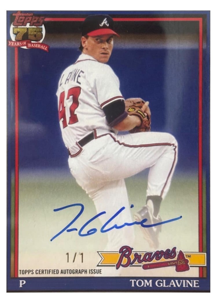 2026 Topps 1991 Topps Autographs Tom Glavine #91A-TG card