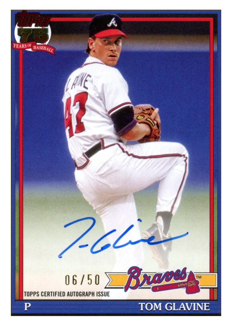 2026 Topps 1991 Topps Autographs Tom Glavine #91A-TG card