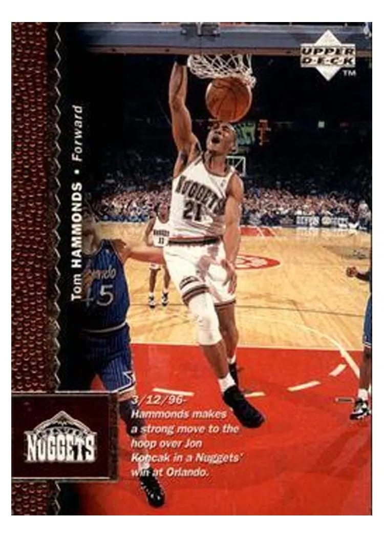 1996 Upper Deck Tom Hammonds #31 card