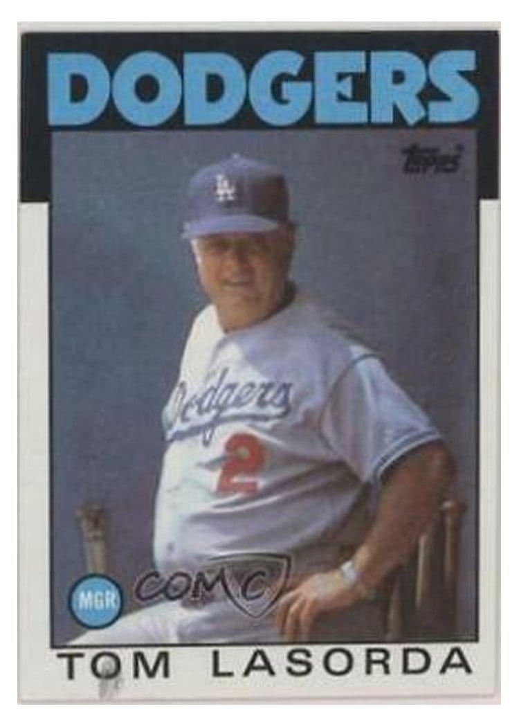 1986 Topps Tom Lasorda #291 card