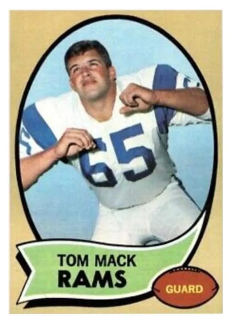 1970 Topps Tom Mack #151 card
