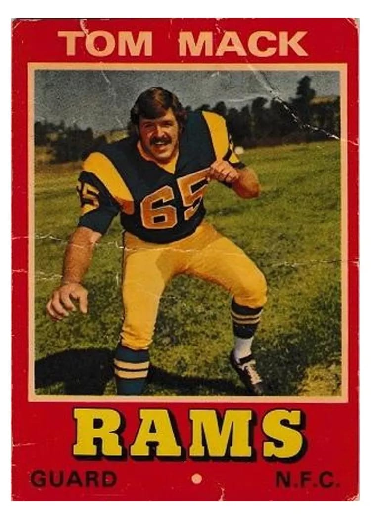 1974 Wonder Bread Tom Mack #15 card
