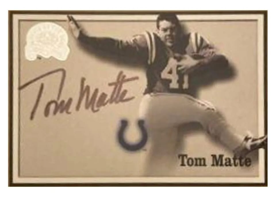 2000 Fleer Greats of the Game Autographs Tom Matte card