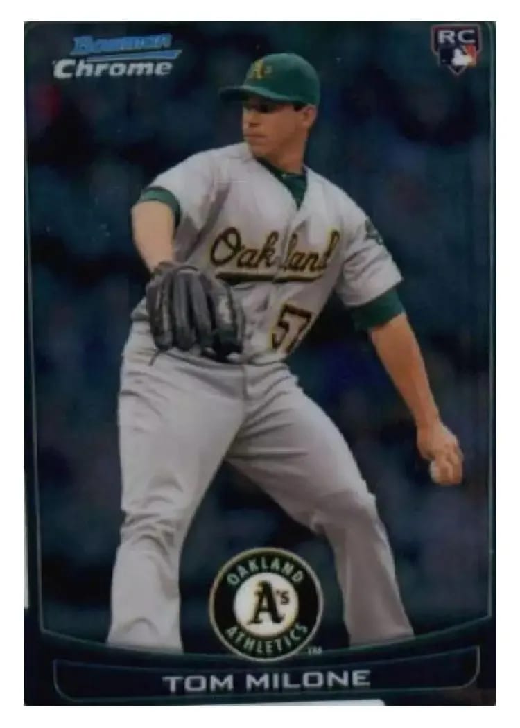 2012 Bowman Chrome Draft Tom Milone #44 card