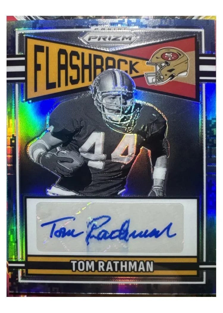 2025 Panini Prizm Flashback Autograph Tom Rathman #FLA-TRN card
