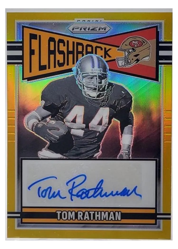 2025 Panini Prizm Flashback Autograph Tom Rathman #FLA-TRN card