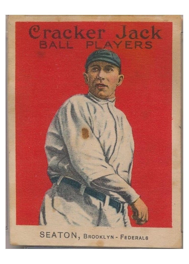 1914 Cracker Jack Tom Seaton #100 card