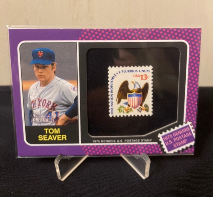 Tom Seaver 2024 Topps Heritage 1975 Us Postal Stamp Relics card
