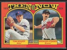 2024 Topps Heritage Then And Now Tom Seaver / Spencer Strider #TAN-5 card