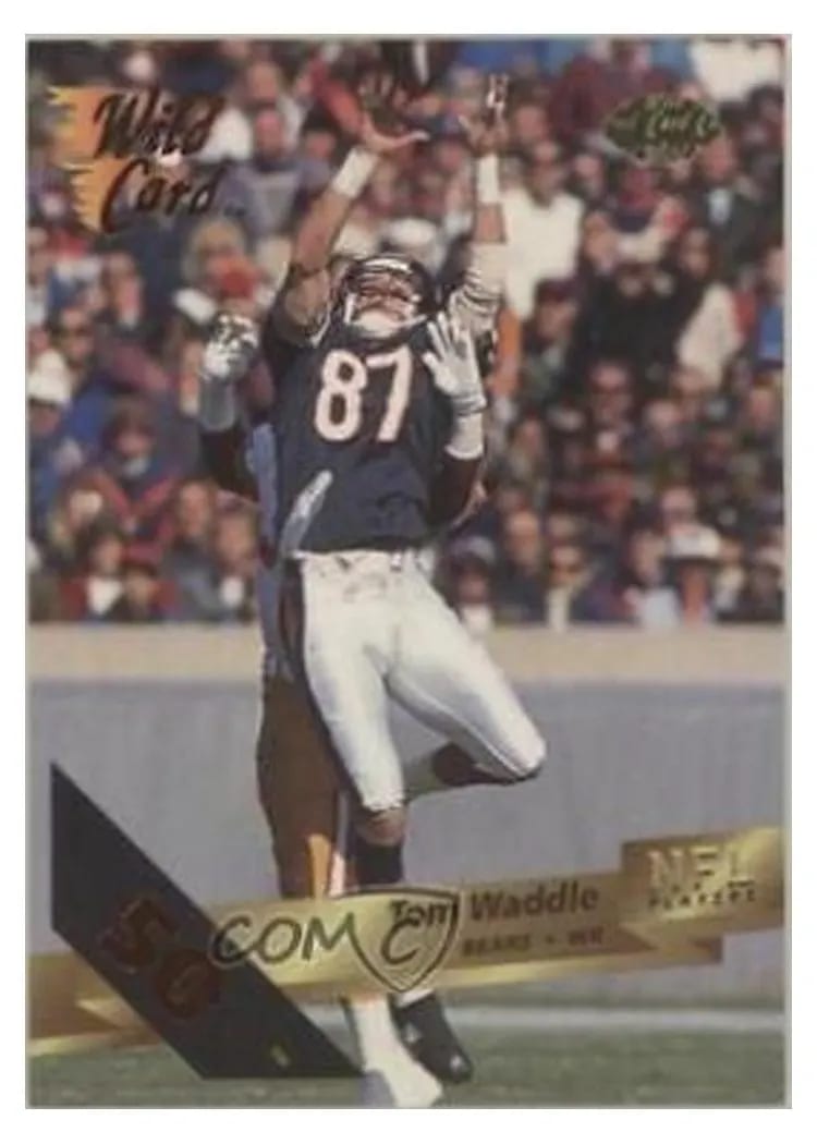 1993 Wild Card Tom Waddle #15 card
