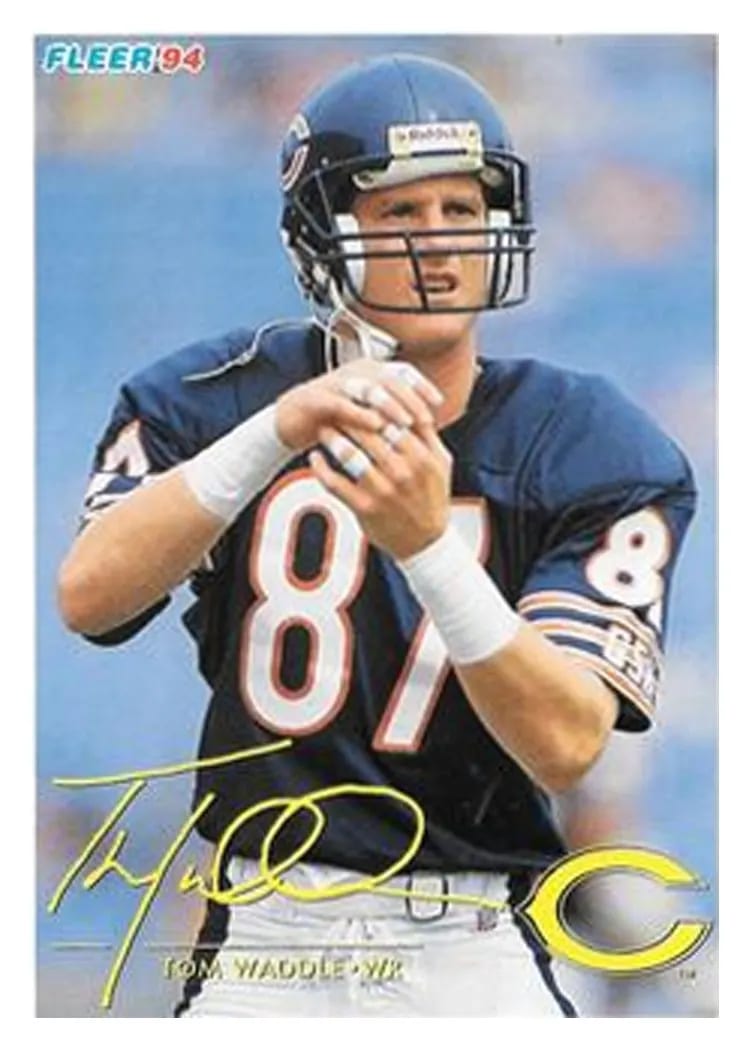 1994 Fleer Shell FACT Tom Waddle #5 card