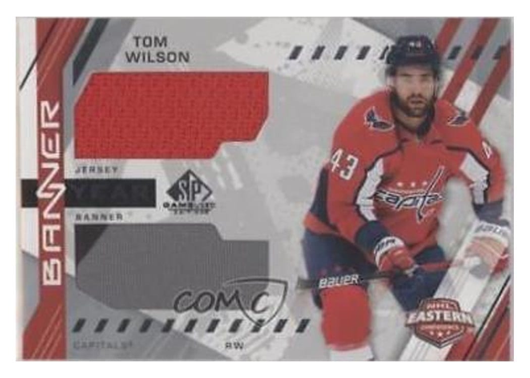 2021-22 SP Game Used 2021 NHL Eastern Conference Banner Year Jersey Relics Tom Wilson #BYA-TW card