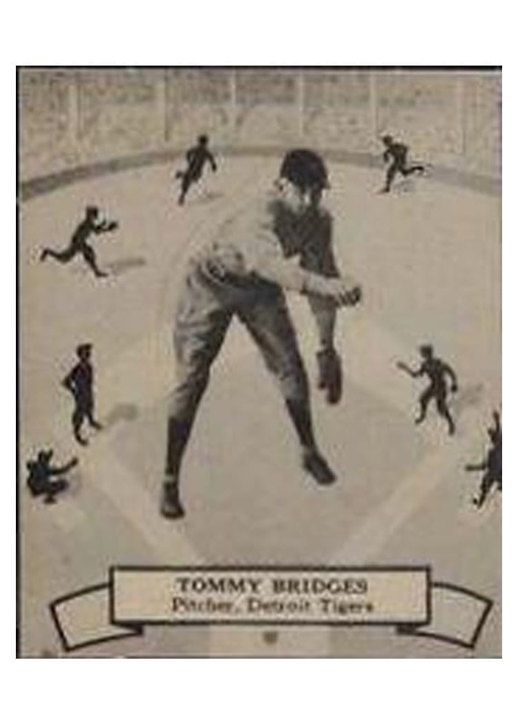 1937 O Pee Chee Tommy Bridges #133 card