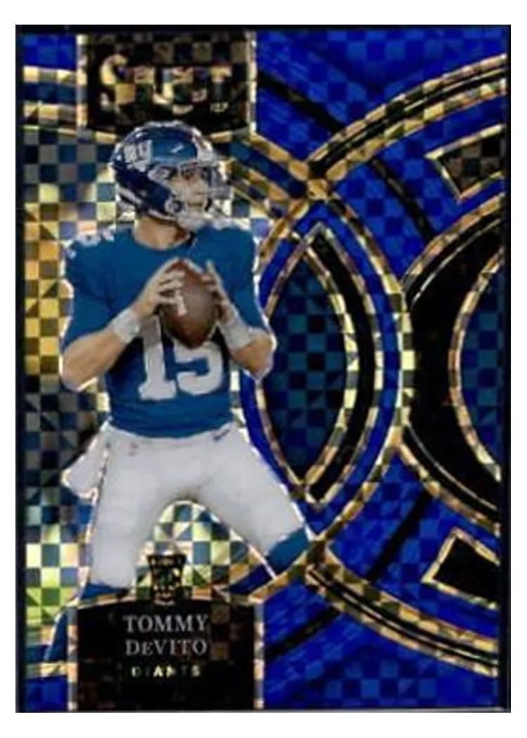 2023 Panini Select Base Set Tommy DeVito Blue Prizm #102 card