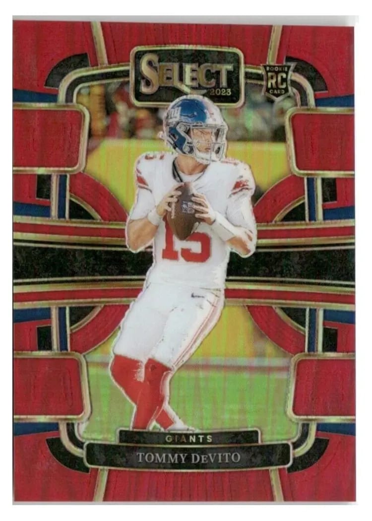 2023 Panini Select Base Set Tommy DeVito Red Prizm #73 card