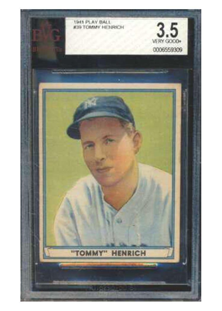 1941 Play Ball Tommy Henrich #39 card