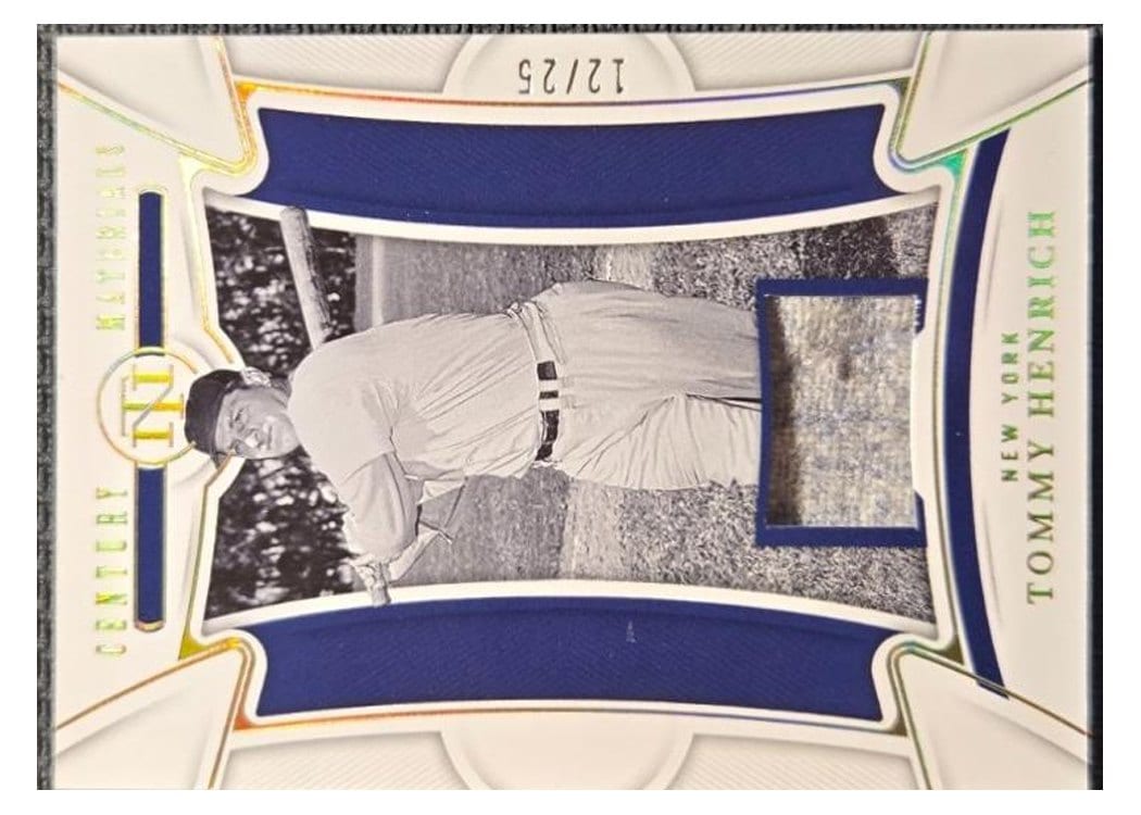 2023 Panini National Treasures Century Materials Tommy Henrich #16 card